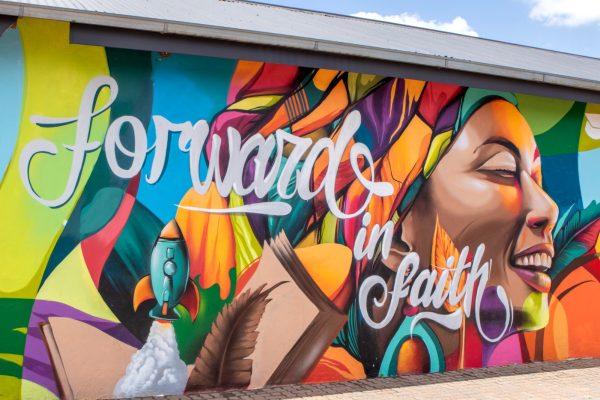 Community mural at Mamelodi High School by Strange Harvest — large‑scale graffiti style exterior wall painting in Tshwane, South Africa. 2 Community mural at Mamelodi High School by Strange Harvest — large‑scale graffiti style exterior wall painting in Tshwane, South Africa. 2